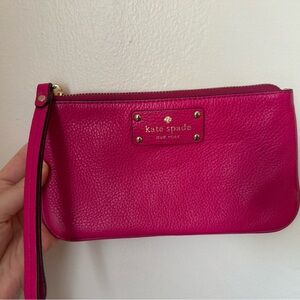 Kate Spade Fuchsia Leather Wristlet